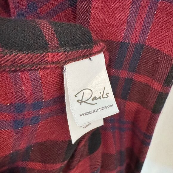 Rails Hunter Button Up Plaid Collared Shirt Flannel Top Western Casual Preppy XL - Picture 6 of 11